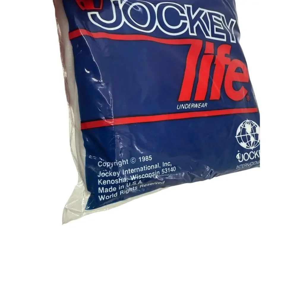 Vintage Jockey Life White Tapered Boxers 1985 Size 36 New In Sealed Package